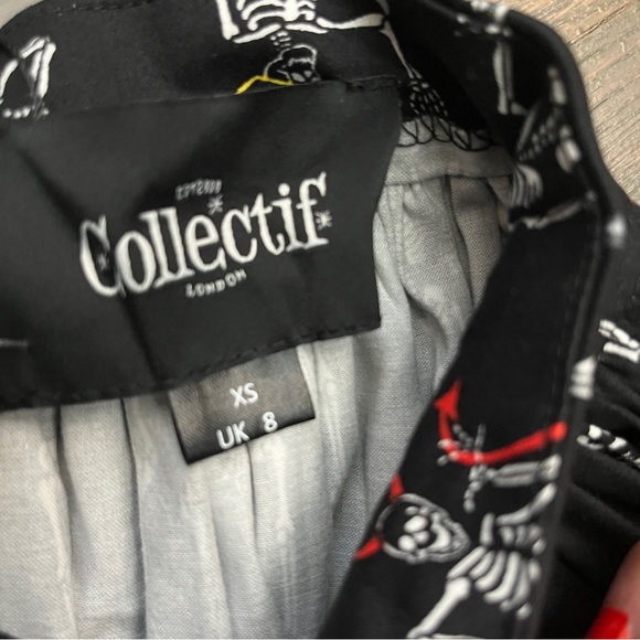 Collectif halloween skeleton trick or treat Skirt xs - Picture 5 of 6